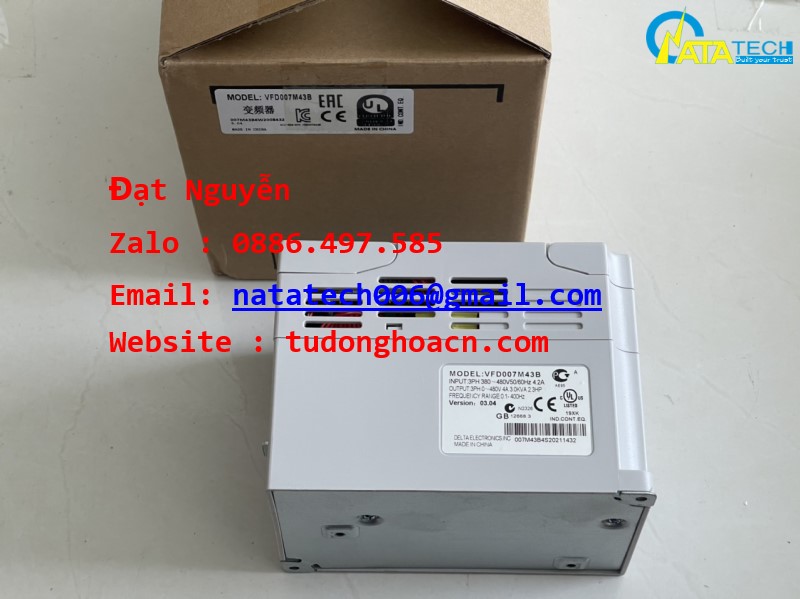 VFD007M43B biến tần công suất đầu ra 0.75kw chính hãng delta