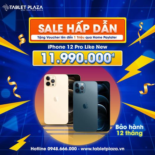 iPhone 12 Pro chất lượng giá siêu mềm tại Tablet Plaza