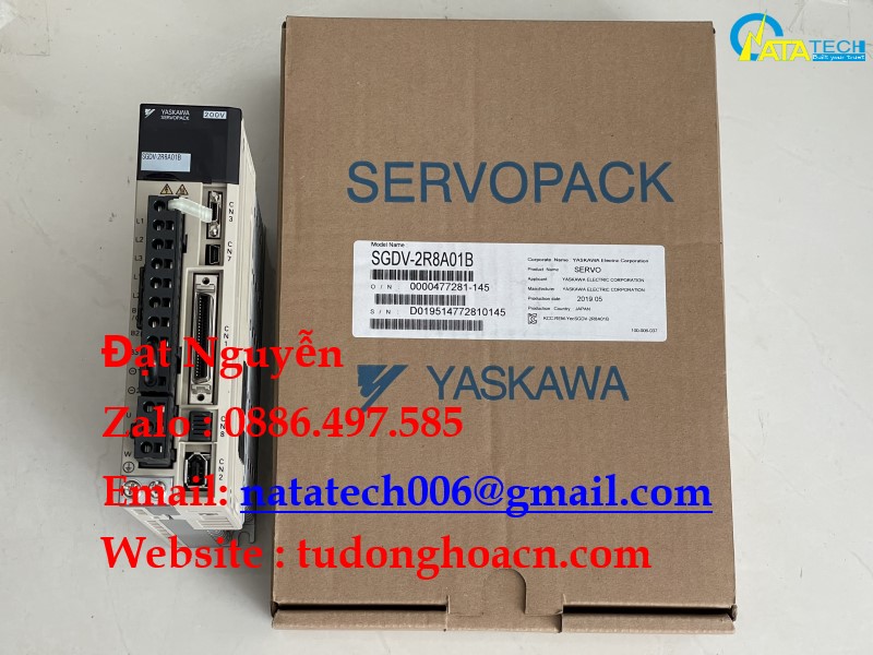 SGDV-2R8A01B bộ driver chính hãng công suất 400w Yaskawa- Đại Lý Nata