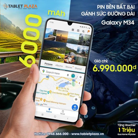 Galaxy M34 5G cực xịn với siêu pin tại Tablet Plaza