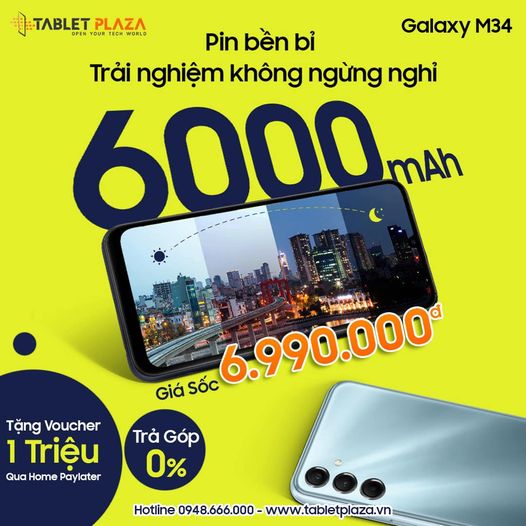 Trải nghiệm siêu pin 6000mAh của Galaxy M34 5G