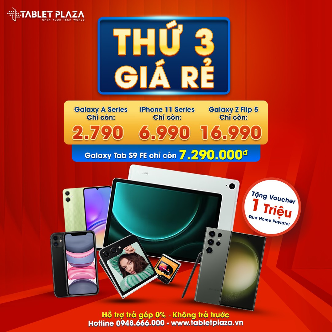 thứ 3 giá rẻ tung deal giám giá sốc