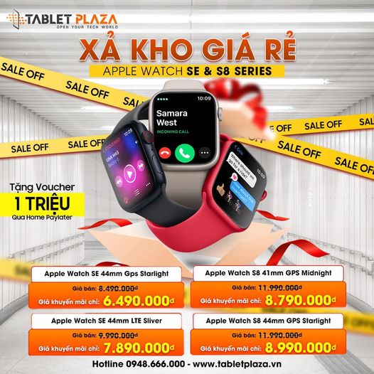 xả kho giá rẻ apple watch se & s8 series