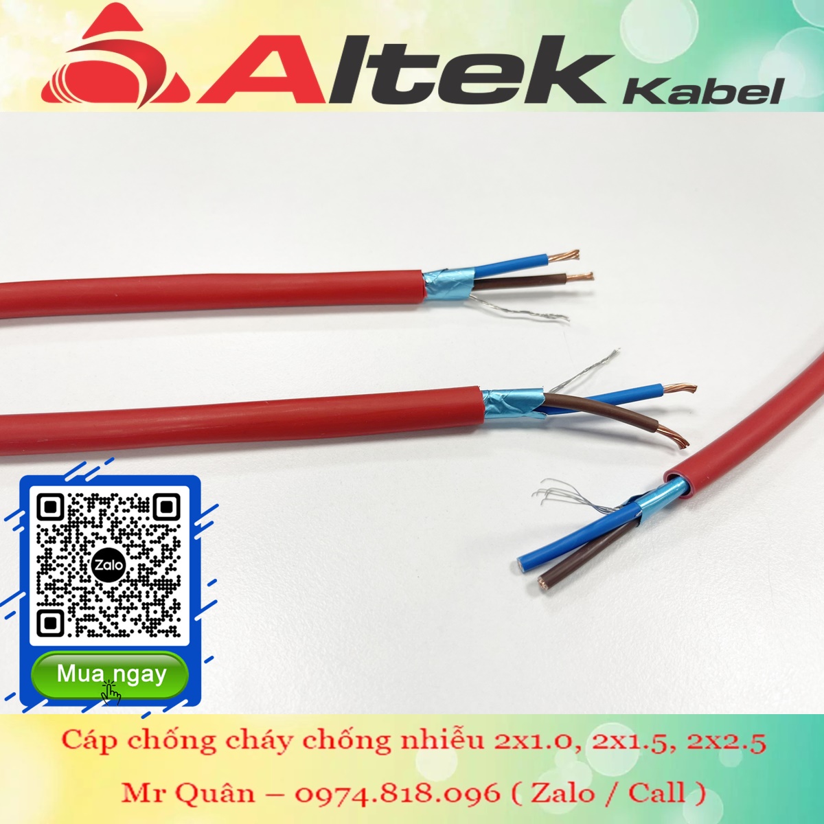 Altek Kabel: Cáp chống cháy 2 Core +AL+E