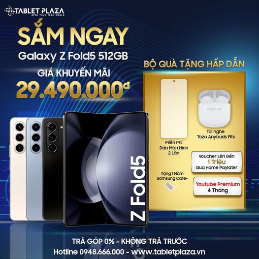 Sắm ngay hàng HOT Galax Z Fold 5 tại Tablet Plaza