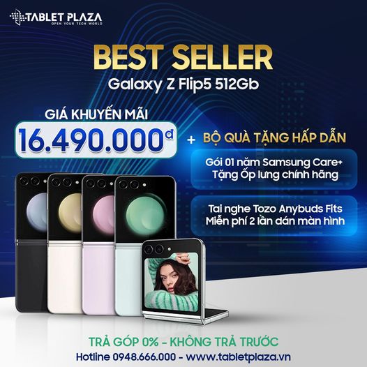 Best Seller bộ combo Z Flip 5 512gb tại Tablet Plaza