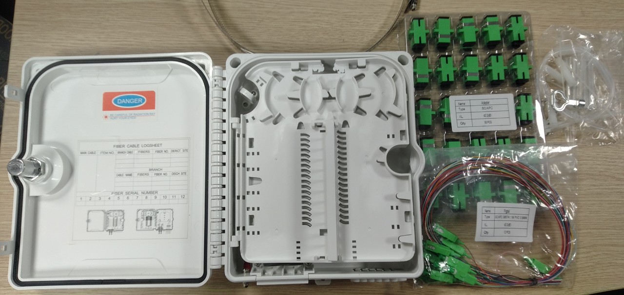 Hộp phối quang ODF 8 - ODF 12 - ODF 24.Đáp ứng đủ cho anh em thi công.