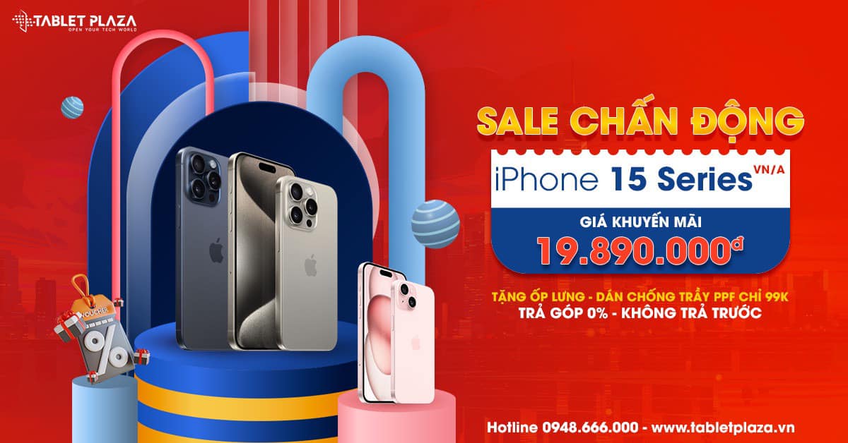Sale chấn động iphone 15 series vn