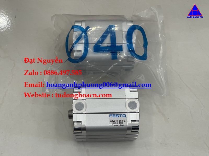 ADVU-40-30-P-A bộ xi lanh dạng trục 40mm piston chính hãng Festo