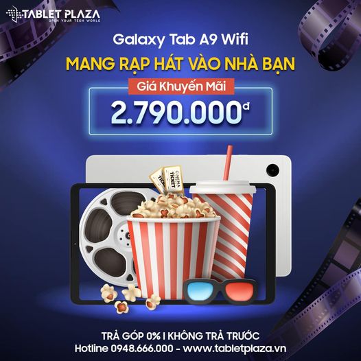 Mang cả nhà hát vào nhà bạn galaxy tab a9 wifi