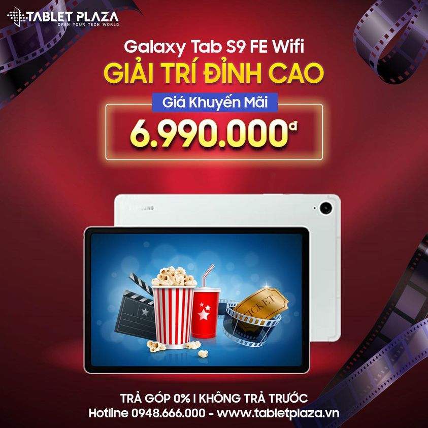 Giải trí đỉnh cao với galaxy tab s9 fe wifi