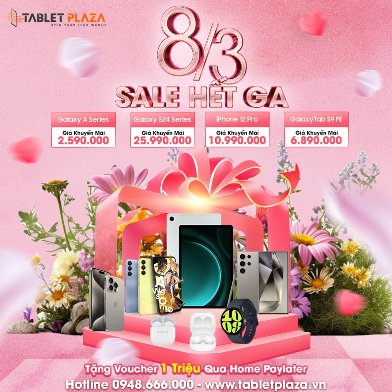 Mừng ngày 8.3 sale hết ga