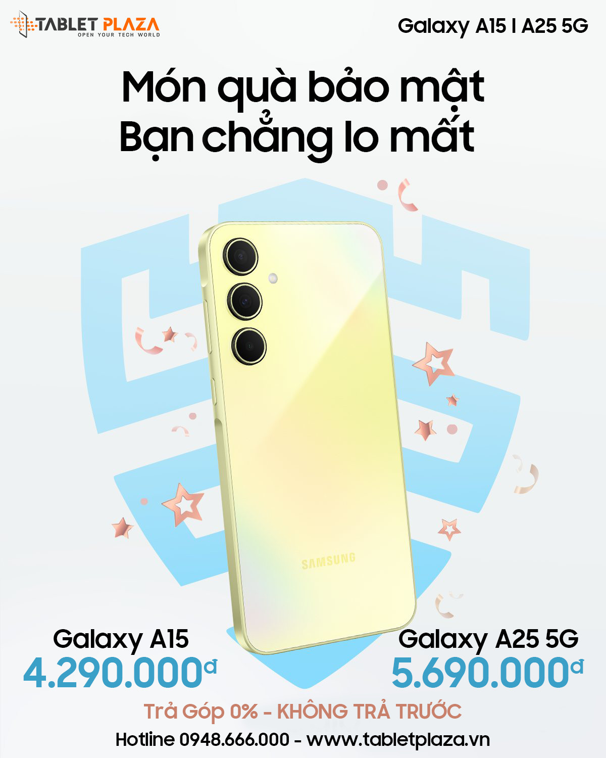 Bảo mật chẳng cần lo lắng gía hời tại Tablet Plaza