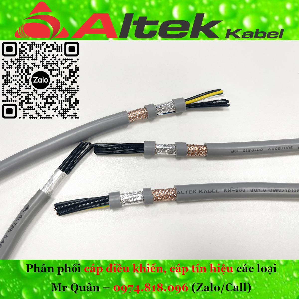 Dây chống nhiễu 8x0.5 Cu Lưới - altek Kabel