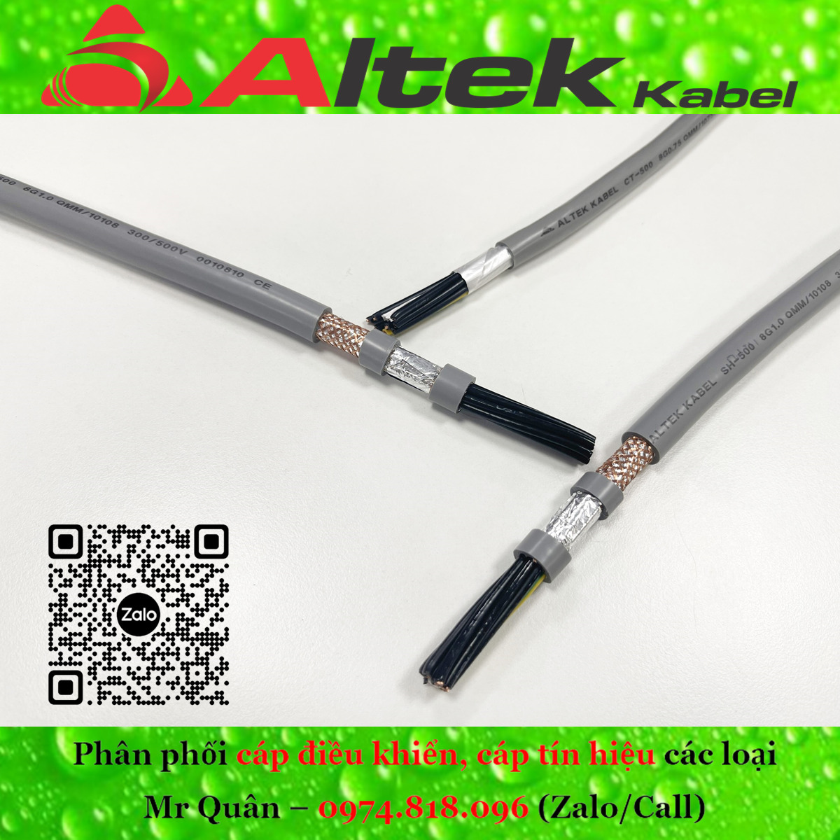 Dây chống nhiễu 8x0.5 Cu Lưới - altek Kabel