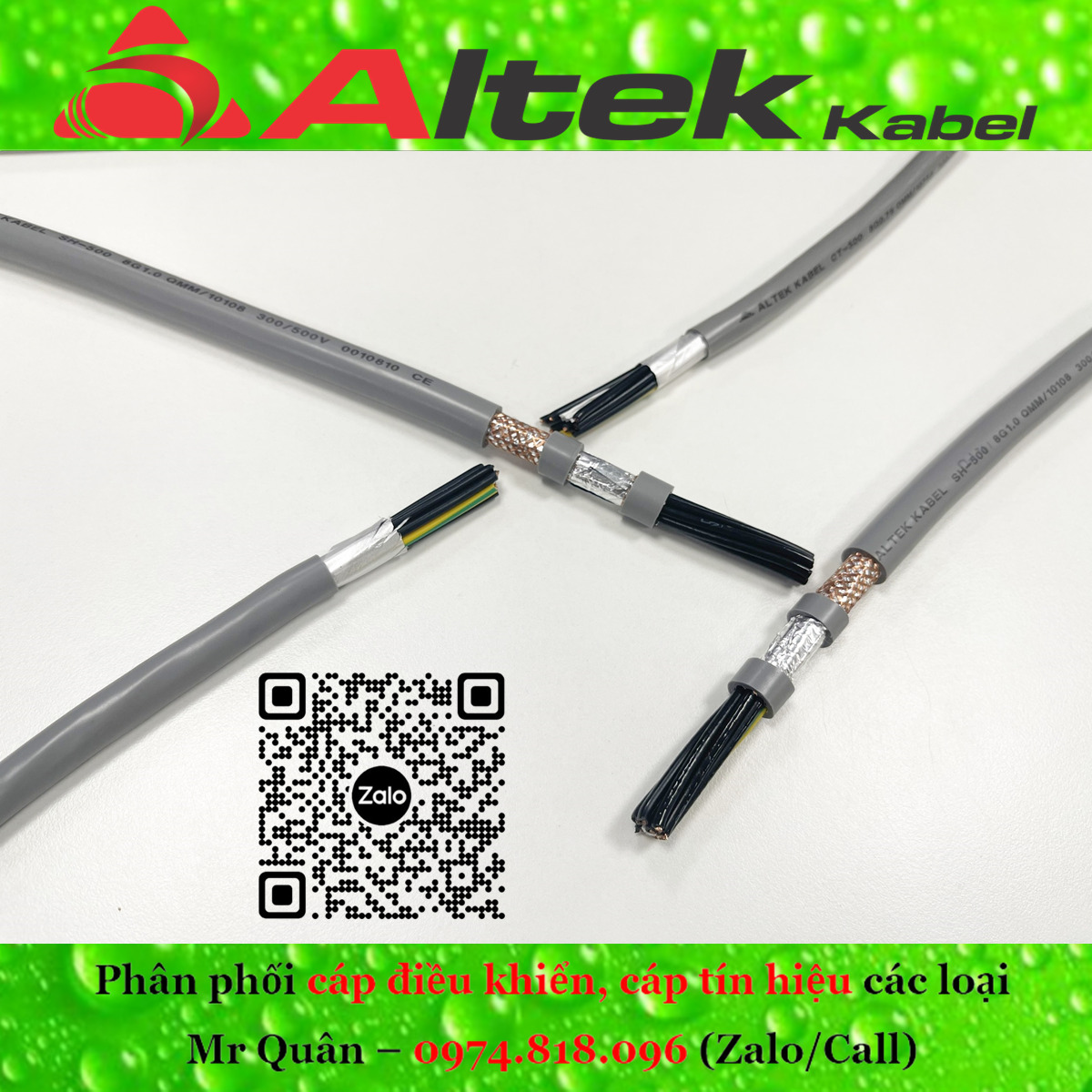 Dây chống nhiễu 8x0.5 Cu Lưới - altek Kabel