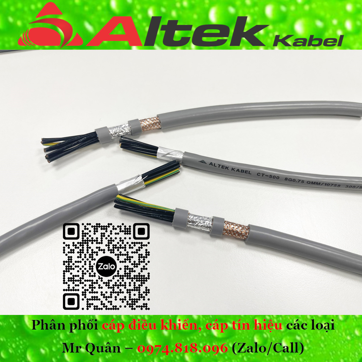 Dây chống nhiễu 8x0.5 Cu Lưới - altek Kabel