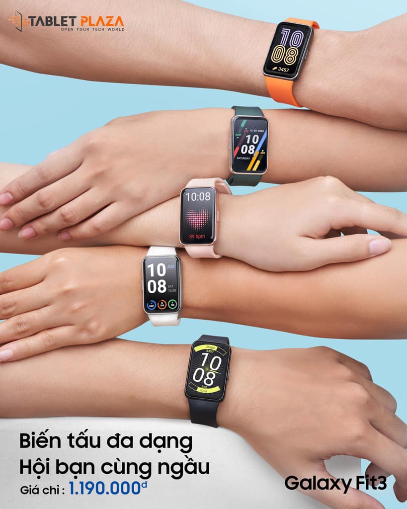 Galaxy Fit3 với hơn 100 mặt đồng hồ cho bạn thoả sức biến tấu