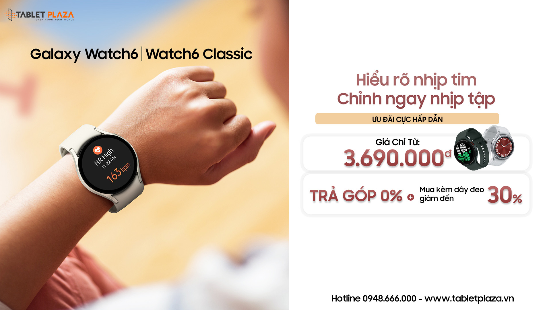 Món quà sức khỏe Galaxy Watch 6 series tại Tablet Plaza