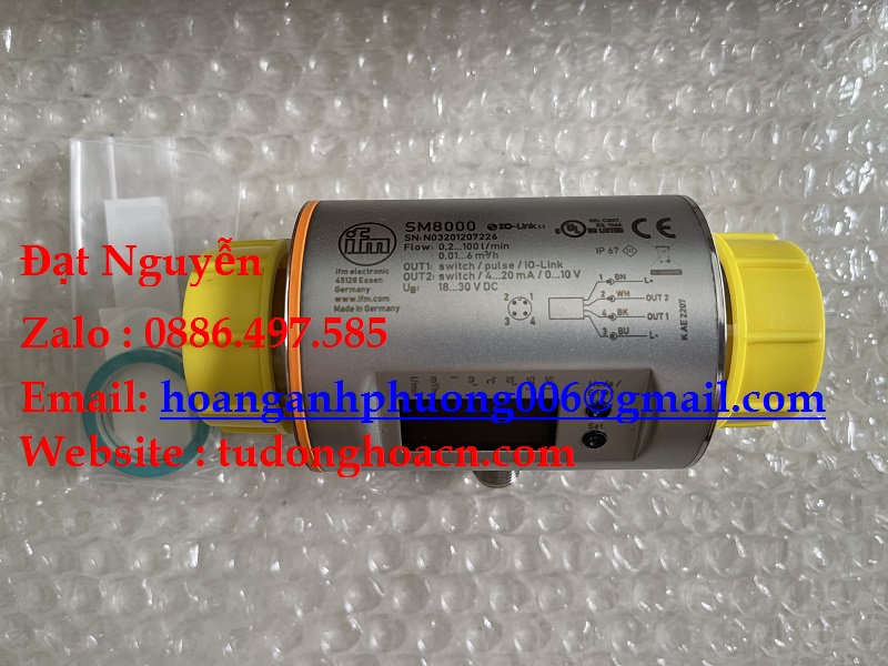 SM8000 IFM bộ cảm biến lưu lượng chính hãng mới