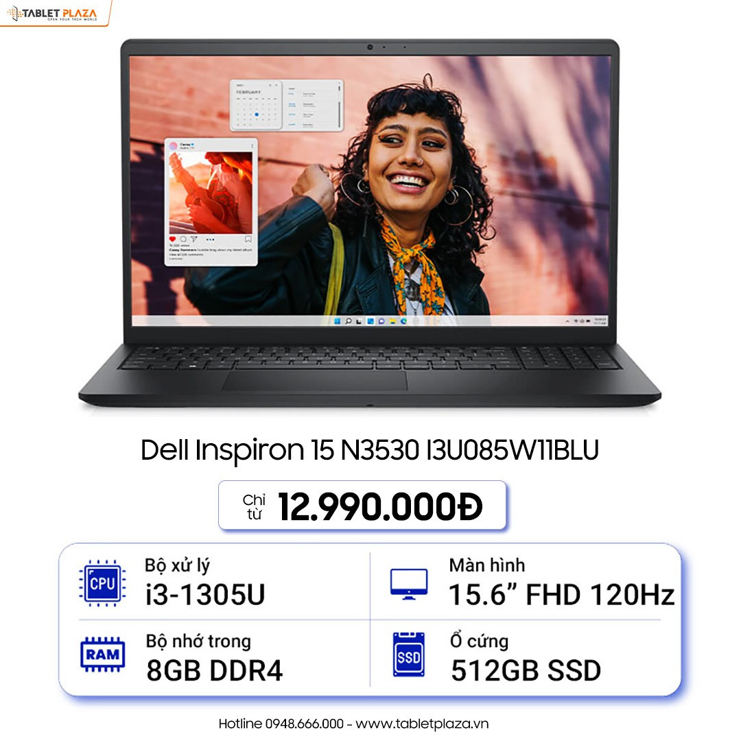 Chạy deadine cực mượt với DELL Inspirion giá sốc chỉ còn 12.990.000đ