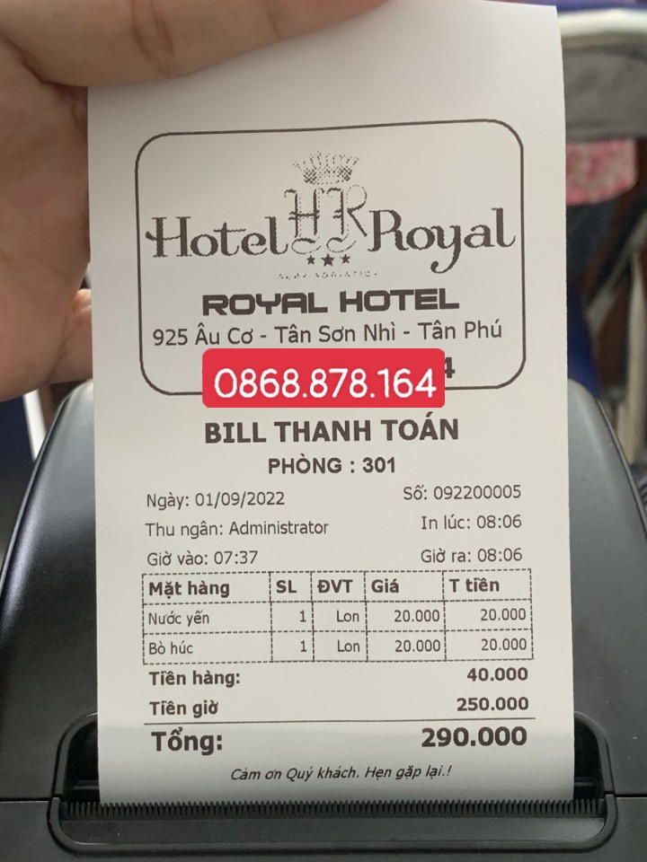 Trọn Bộ Máy Tính Tiền Cảm Ứng Cho Nhà Nghỉ Khách Sạn 0868.878.164