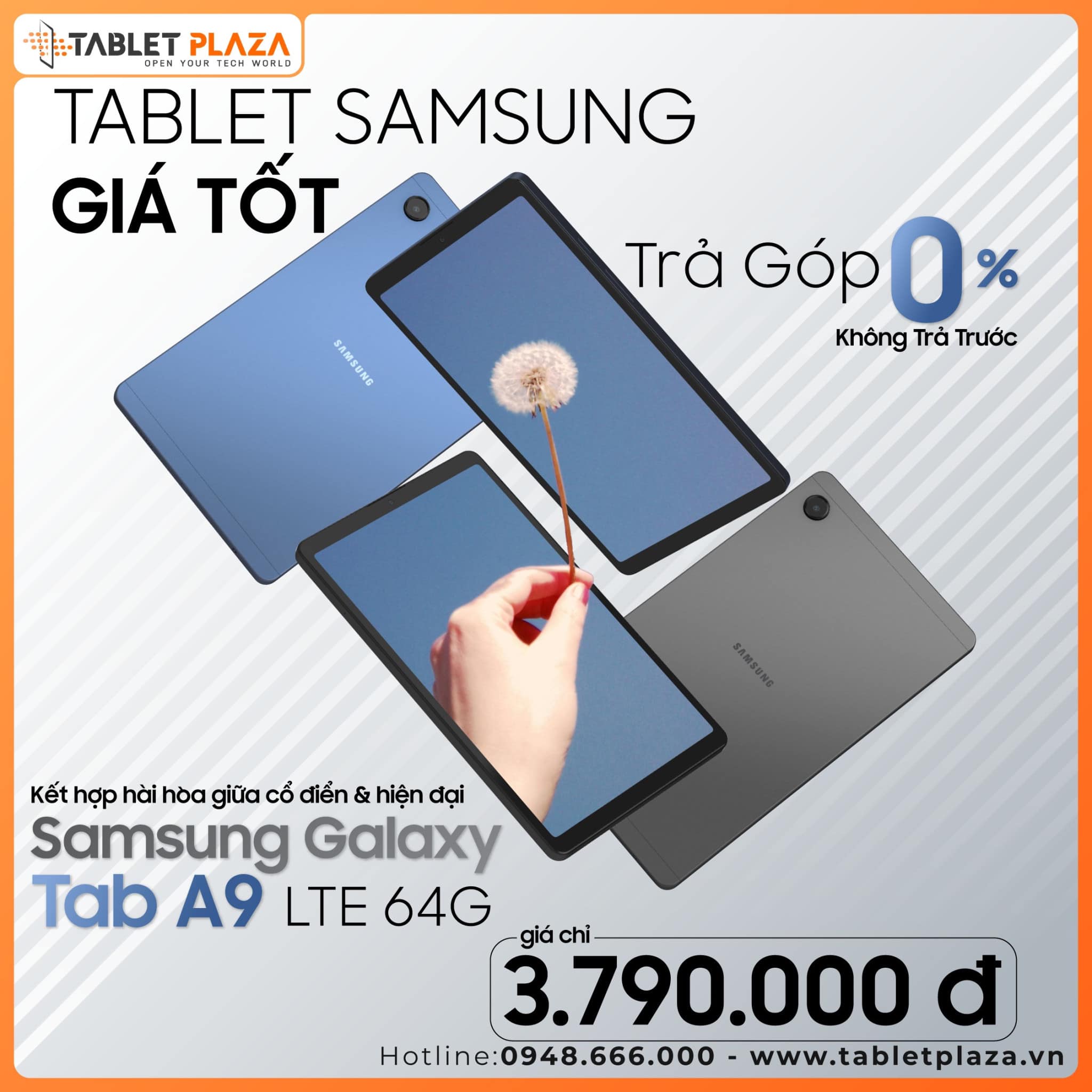 TABLET GIÁ TỐT : GALAXY TAB A9 LTE 64G