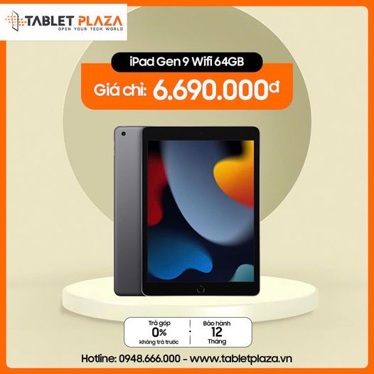 Ipad gen 9 giảm giá sôcs hôm nay chỉ còn 6.690.000đ