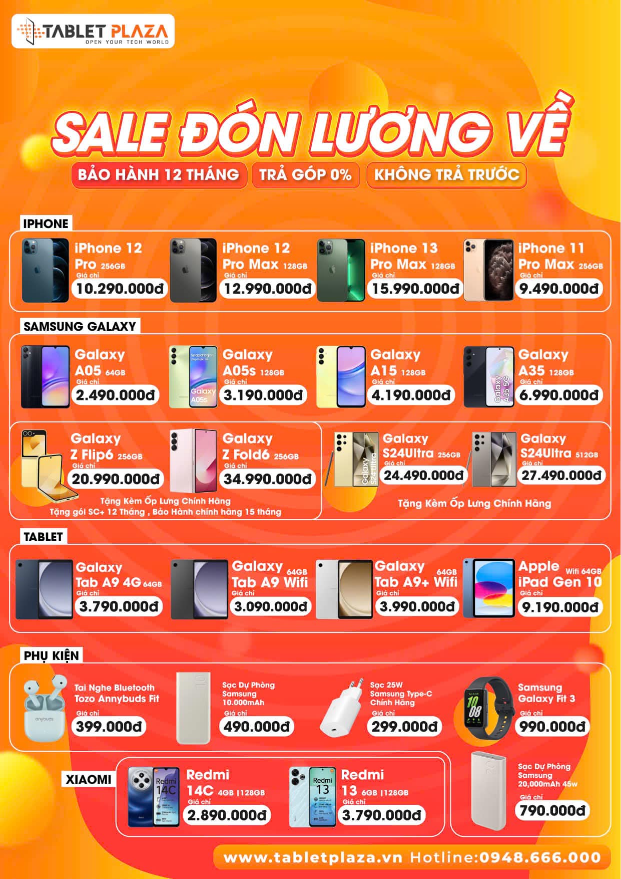 Lương về đón sale cùng TabletPlaza Thủ Dầu Một