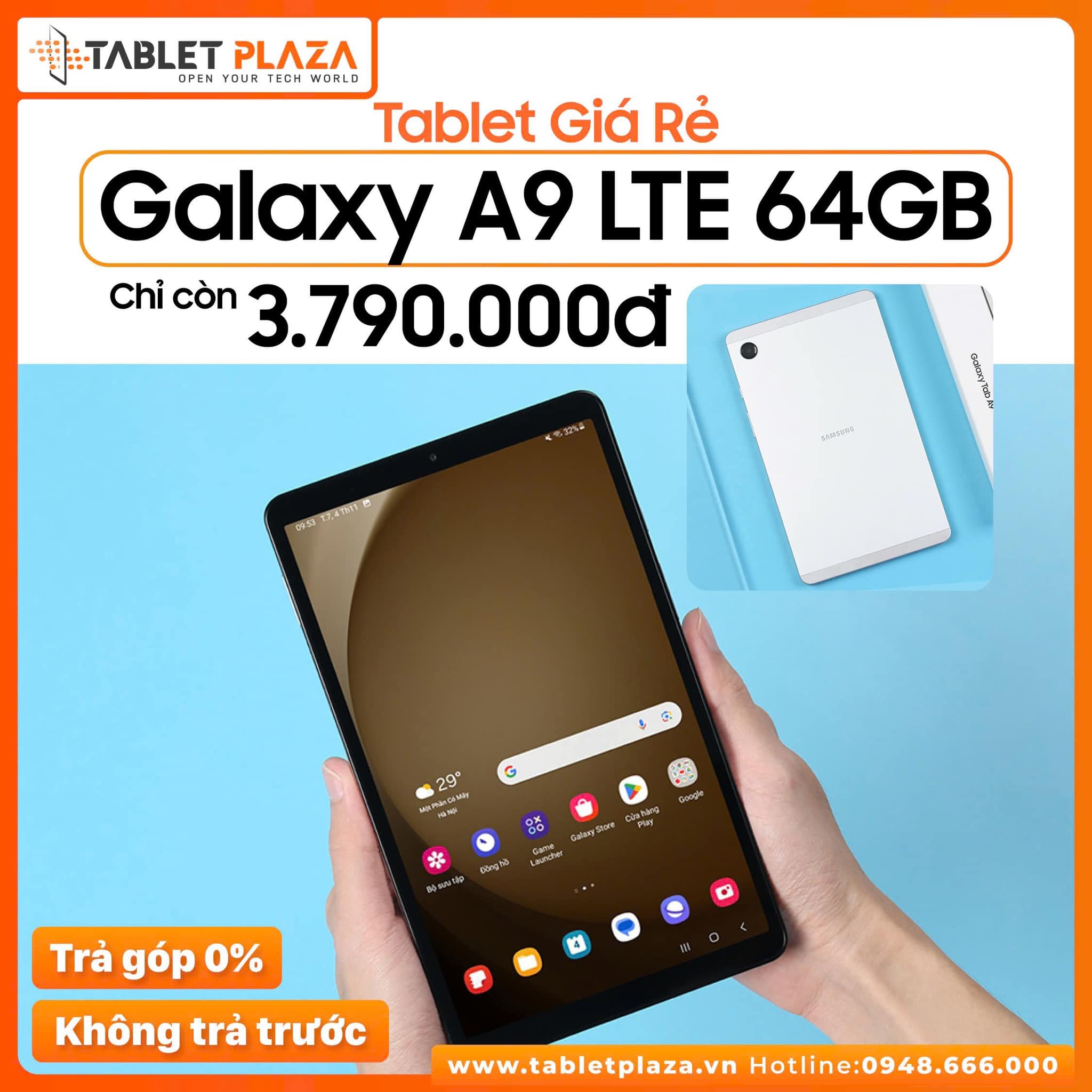 Tab A9 giá rẻ cùng TabletPlaza Thủ Dầu Một