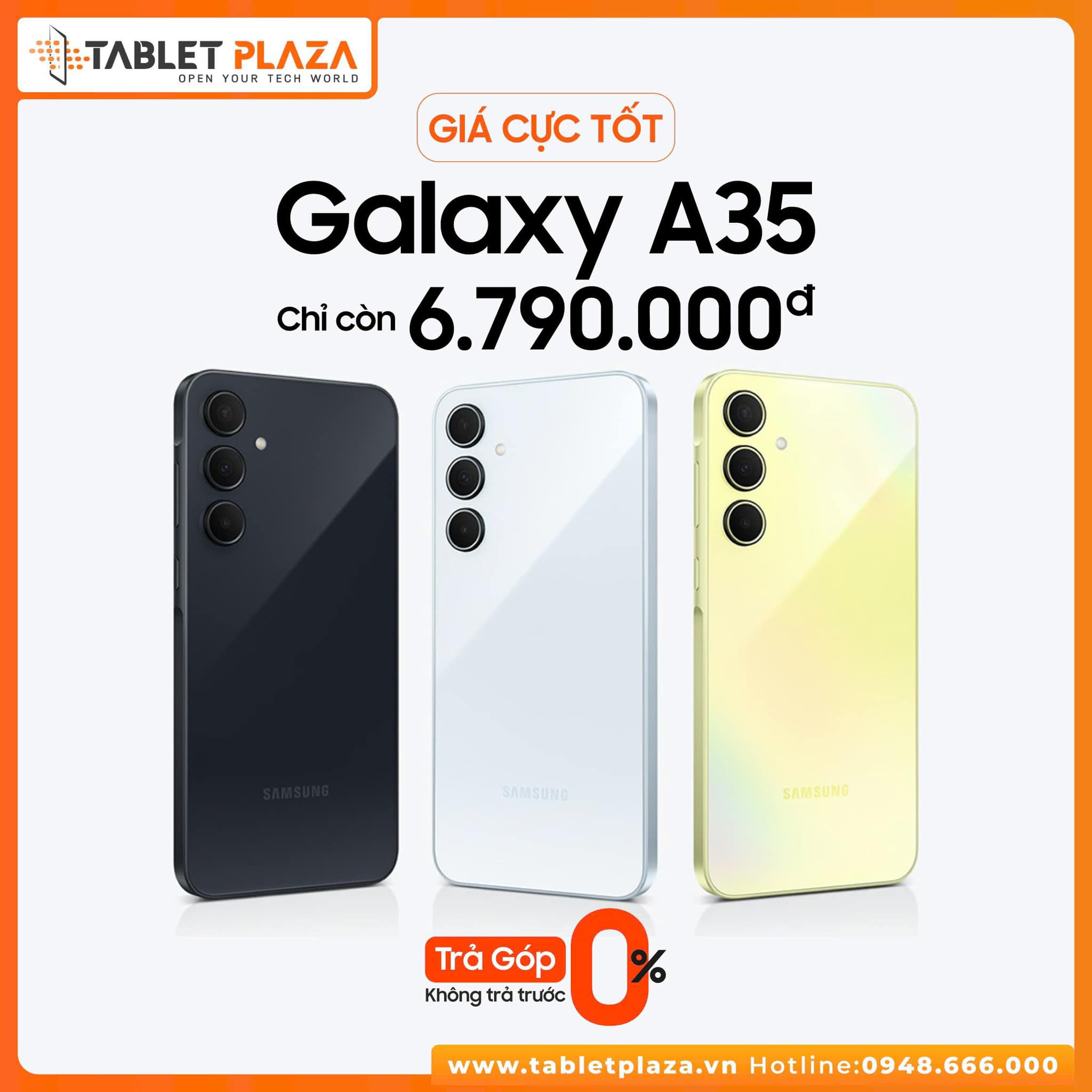 Gia Samsung Galãy A35 giảm chỉ còn 6.790.000d