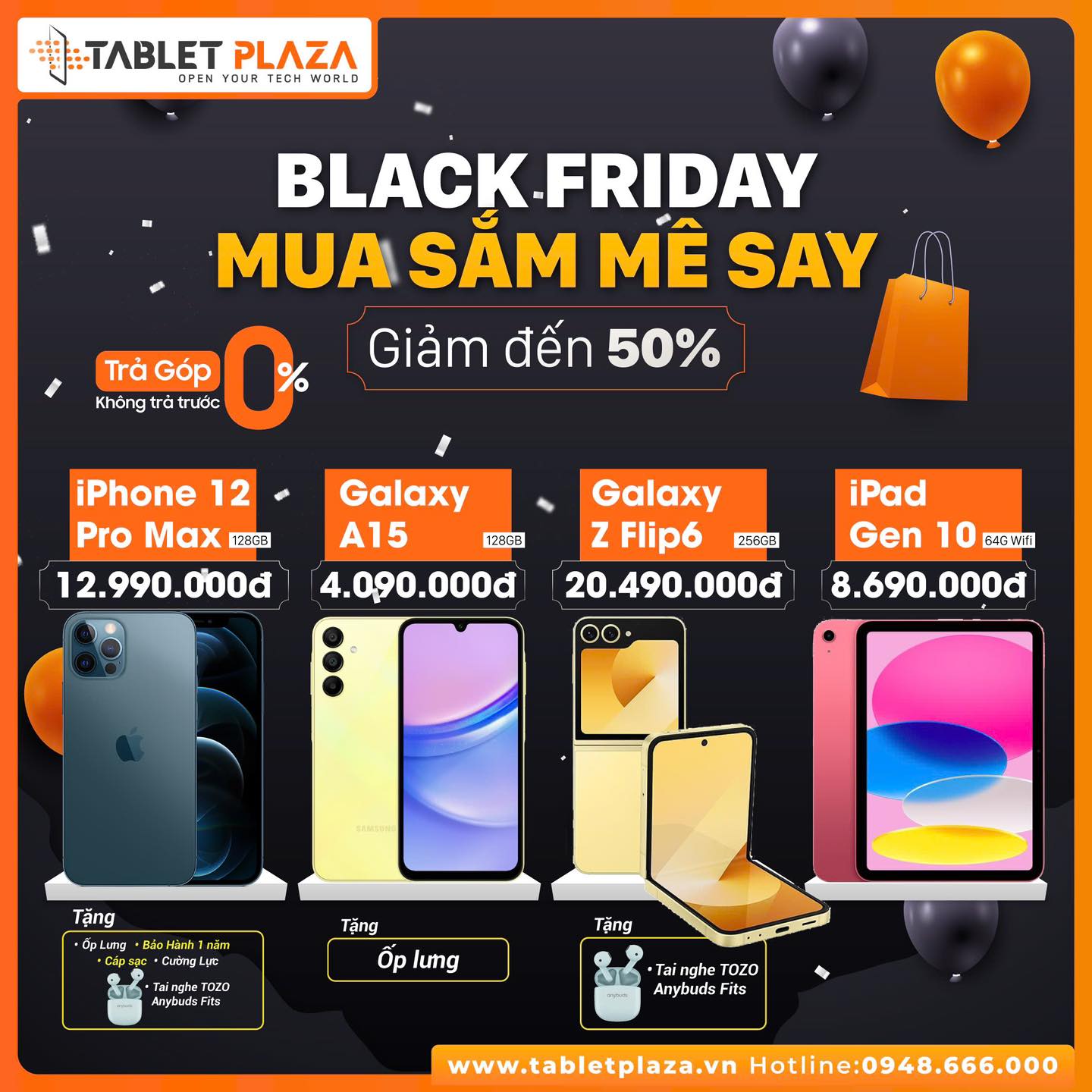 Iphone 12 Pro Max 128gb giá từ 12.990.000đ- full quà Tablet Plaza