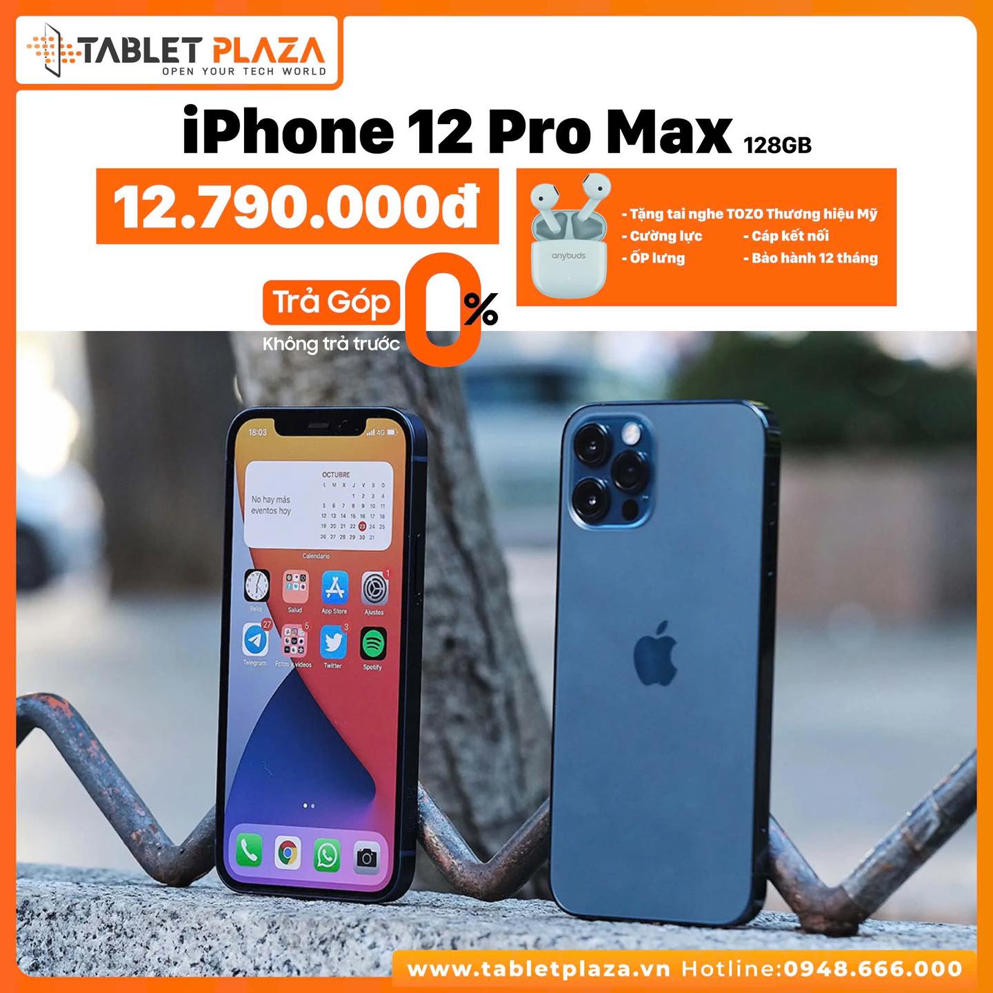 Săn ngay Iphone 12 Promax 128g likenew giá tốt