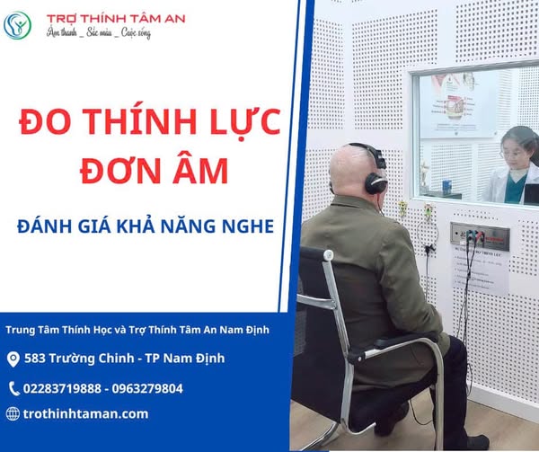 đo thính lực đơn âm giáp xác định ngững nghe