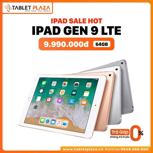 Ipad gen 9 LTE giá sale chỉ còn 9.990.000đ