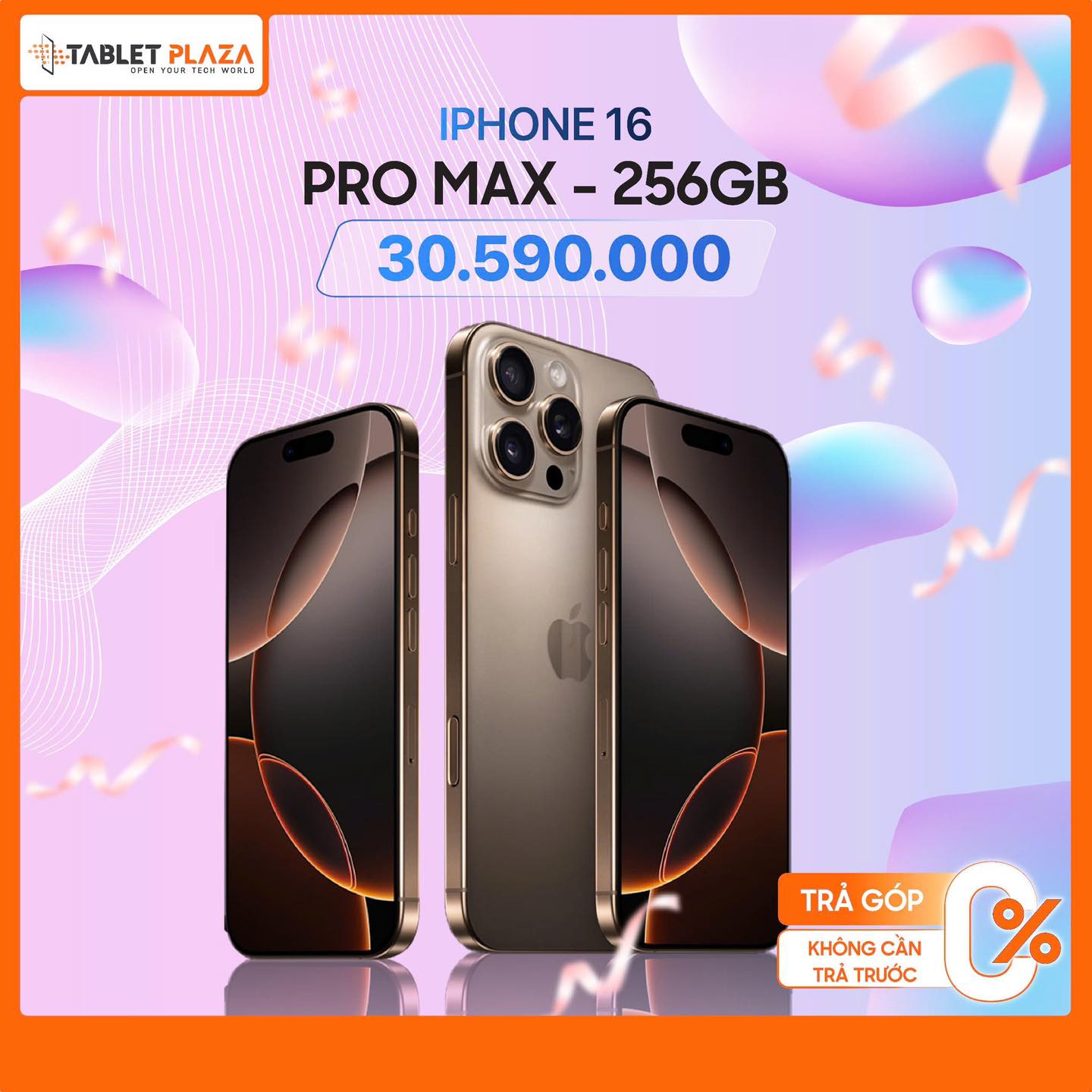 Iphone 16 Promax 256g giảm giá chỉ còn 30.590.000đ