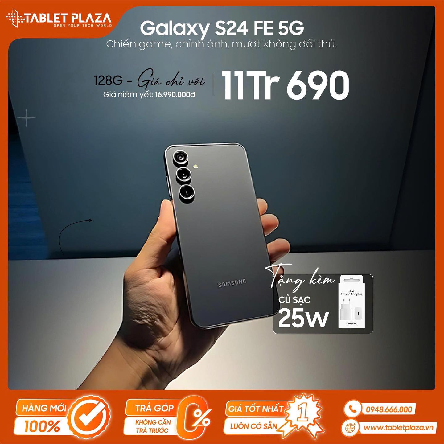 Pin sử dụng thả ga cùng S24 Fe giá siêu ưu đãi