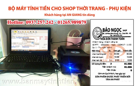 Máy tính tiền rẻ cho shop đồ thể thao, phụ kiện thời trang tại Hải Dương, Bắc Ninh, Vĩnh Phúc
