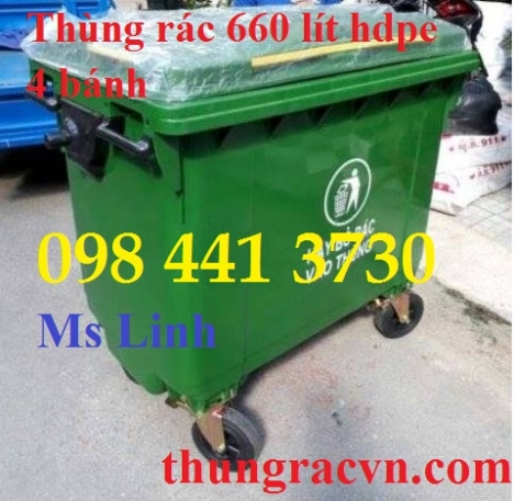Thùng rác nhựa 660 lít