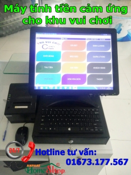 Máy tính tiền khu vui chơi, hồ bơi, hồ câu
