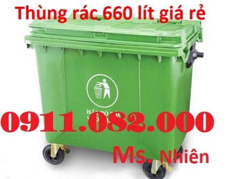 Thùng rác 240 lít giá sỉ- Thùng rác 120 lít, 660 lít giá rẻ- giao hàng toàn quốc