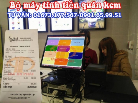 MÁY TÍNH TIỀN DÙNG CHO QUÁN CAFE, TRÀ SỮA, QUÁN KEM