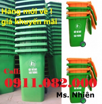 Thùng rác 240 lít giá sỉ- Thùng rác 120 lít, 660 lít giá rẻ- giao hàng toàn quốc