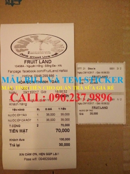 Bán máy tính tiền cảm ứng sử dụng cho quán trà sữa