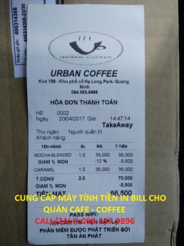 Máy tính tiền dùng cho quán cafe bán tại Bắc Giang