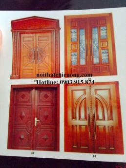 Đồ gỗ nội thất - Cửa gỗ mỹ nghệ kiểu cổ điển sang trọng