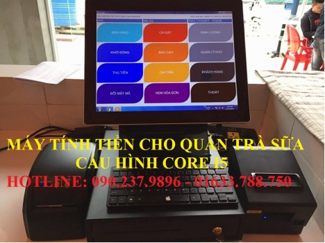 Bán thiết bị tính tiền trọn bộ cho quán trà sữa