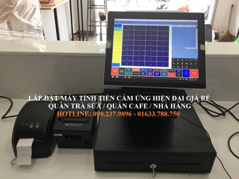 Máy tính tiền POS trọn bộ cho quán trà sữa tại Bình Dương