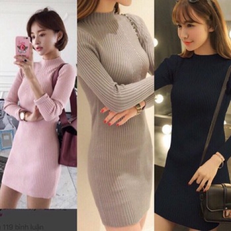 Bán váy len tăm body ôm dáng cực chuẩn