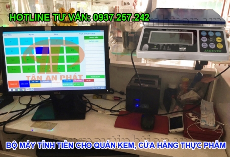 BỘ MÁY TÍNH TIỀN CHO QUÁN KEM, CỬA HÀNG THỰC PHẨM